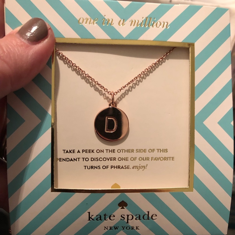 Kate Spade “D” necklace